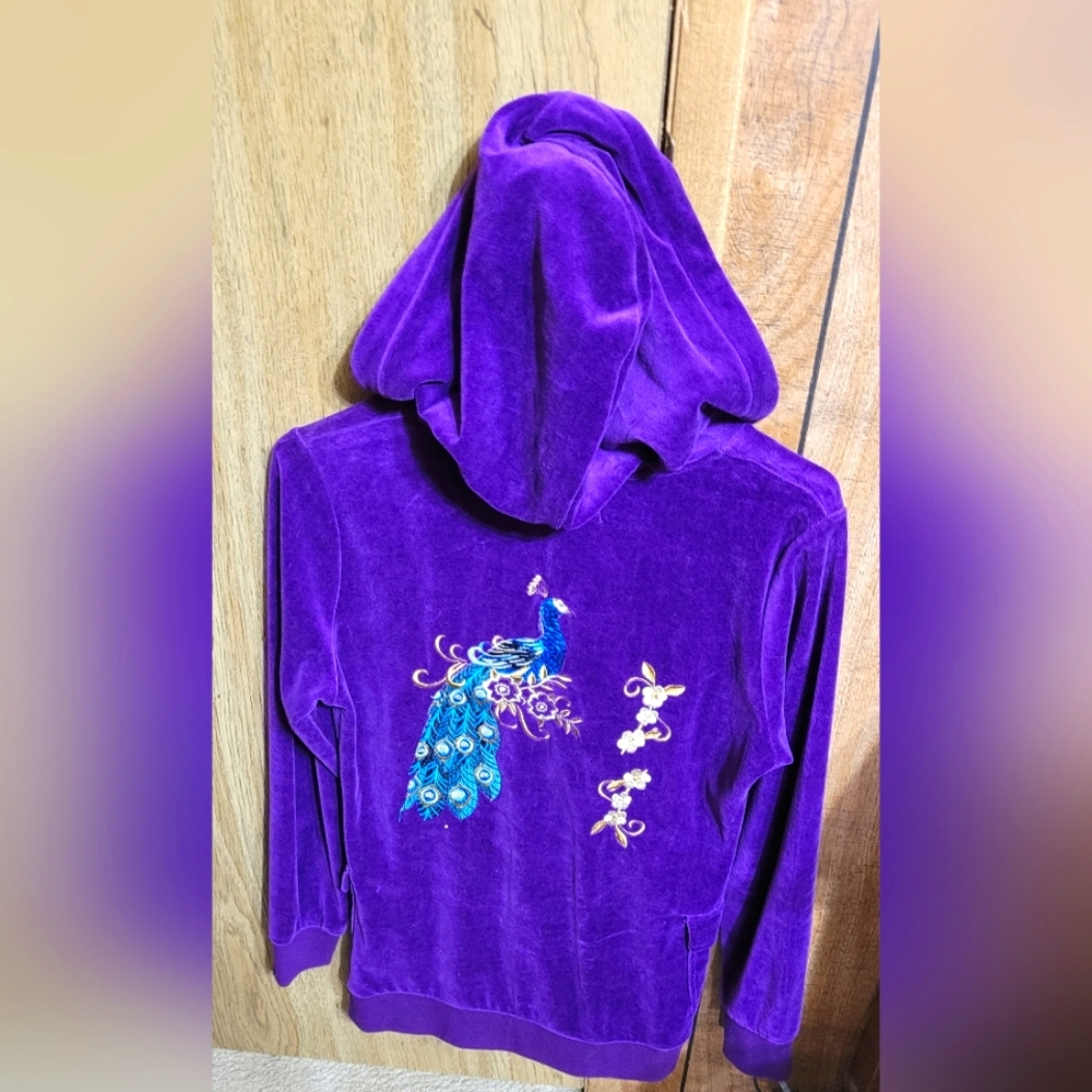 Purple embroidered jacket